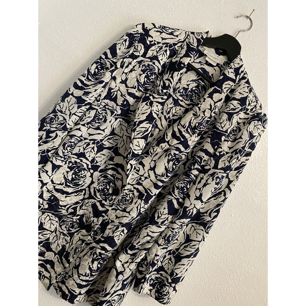 Vintage Boho Women’s Flowy Blazer 12 Floral Cottagecore All Over Print D8